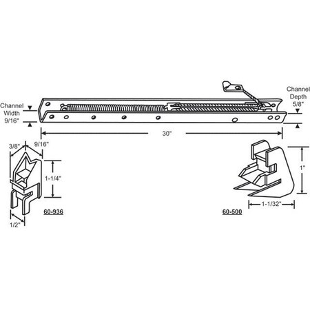 Strybuc 30in Channel Balance With Ends 60-294-36